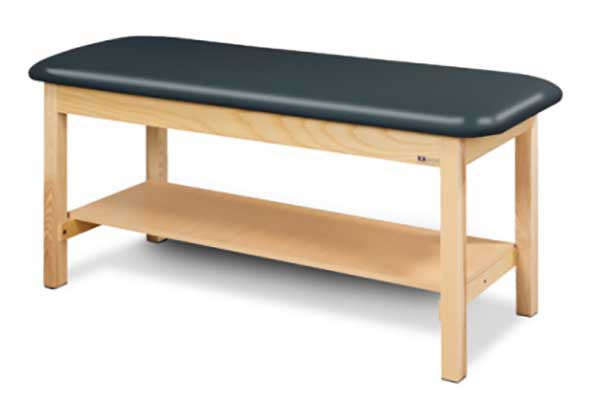 Clinton Flat Top, Straight Line Treatment Table W/ Full Shelf SKU: 200-27