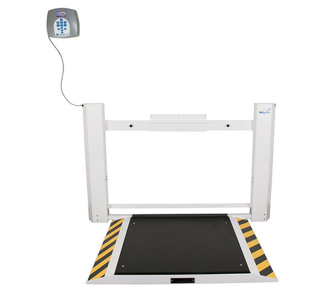 Antimicrobial Wall-Mounted Fold-Up Wheelchair Scale 