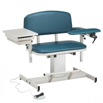 Clinton Power Blood Drawing Chair - Extra Wide - With Drawer - 375 LBS Capacity