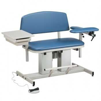 Clinton Bariatric Power Blood Drawing Chair - With Drawer - Sterilizers