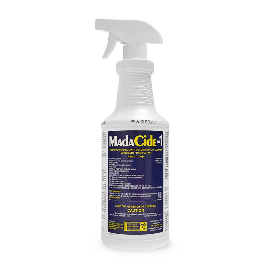    MadaCide-1 Broad Spectrum Multipurpose Disinfectant (12 Bottles/Case) - 7008