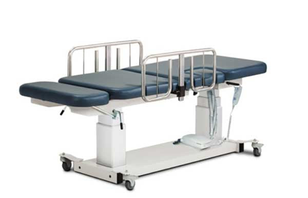 Clinton Ultrasound Table W/ Three-Section Top ,Drop Window, and Side Railings Part: 80073