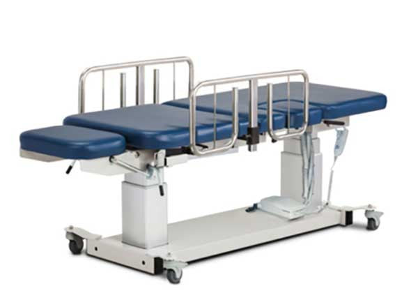 Clinton Ultrasound Table W/ Stirrups, Drop Window, and Side Railing Part: 80079