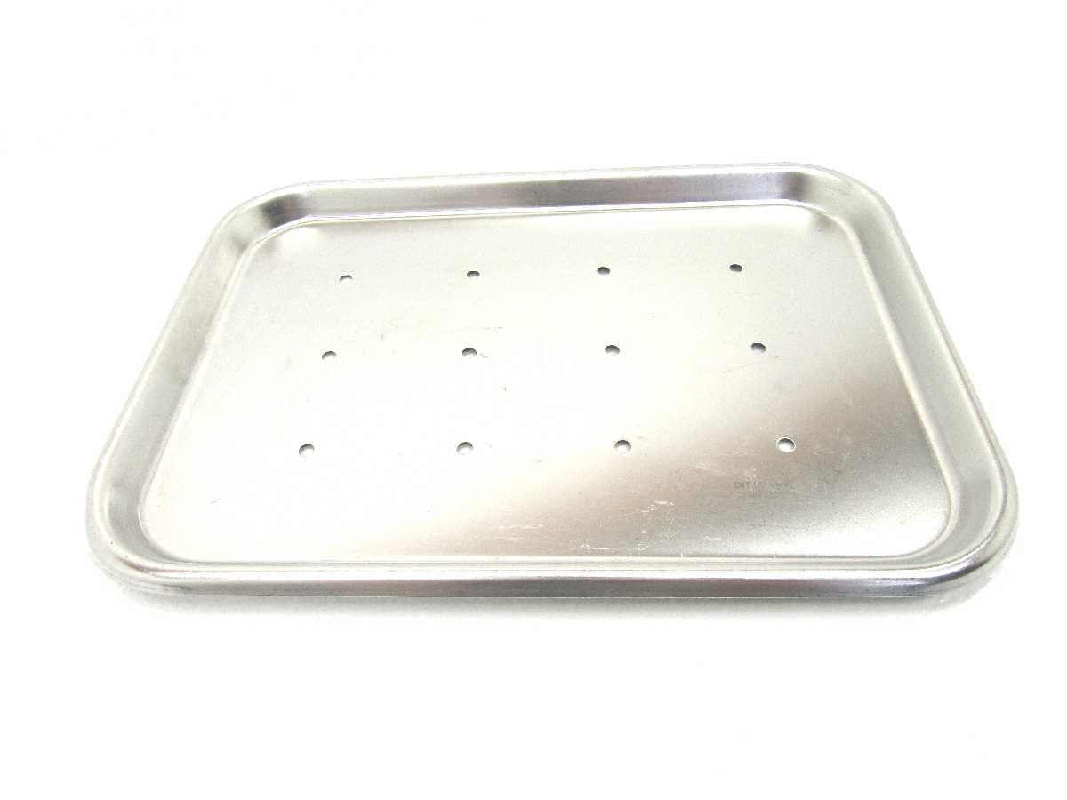    Stainless Steel Perforated Instrument Tray - 3/4 x 10 x 13-3/4
