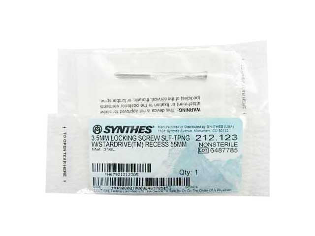    Synthes 3.5mm Self Tapping Locking Screw - 212.123