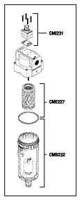 Particulate Filter Assembly For Dental-EZ/Osprey 25 - CMA230