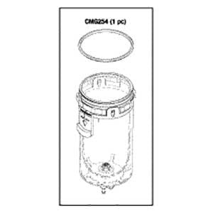 Bowl, Manual Drain Dental-EZ Dental Compressor Part: CMB233