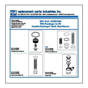 PM PKG, STM Trap/CHK VLV Getinge/Castle Part:61301602079/CSP068