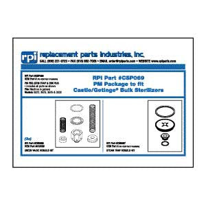 PM PKG, STM Trap/CHK VLV Getinge/Castle Sterilizer Part: CSP069