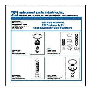 PM PKG, STM Trap/CHK VLV Getinge/Castle Bulk Sterilizer Part: CSP070