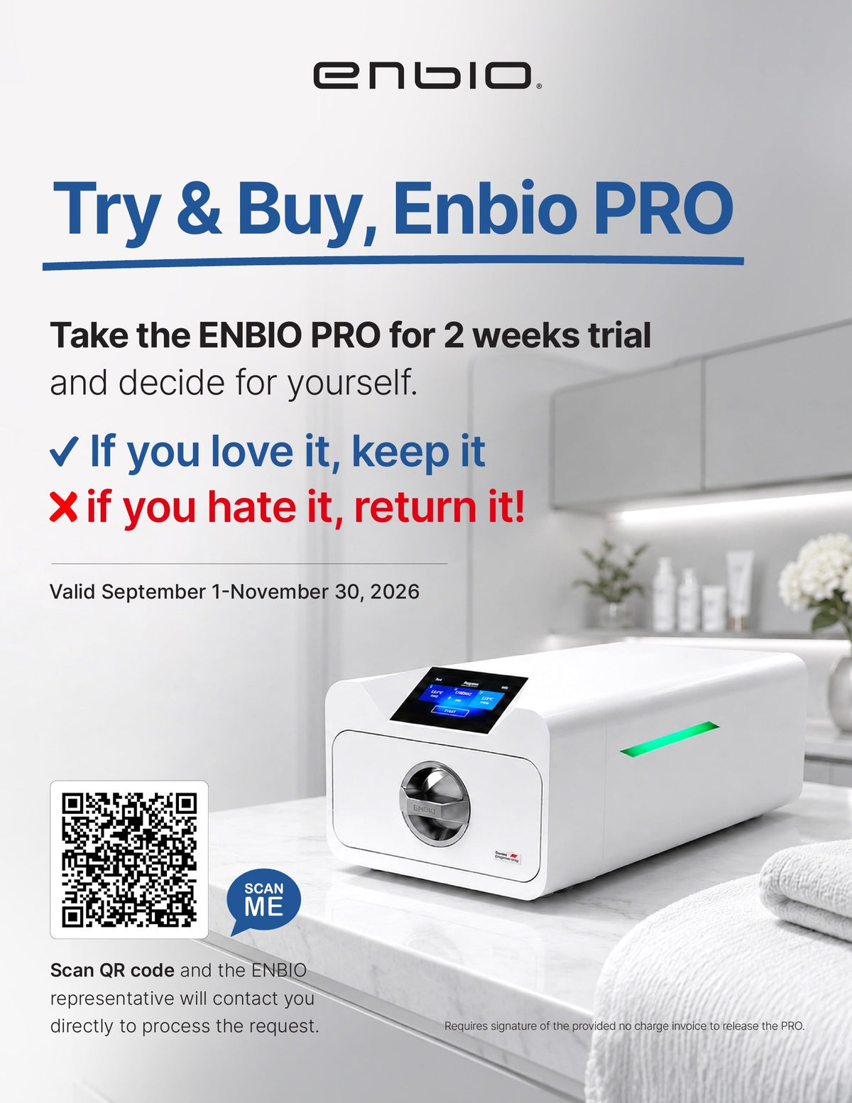 Enbio PRO Try and Buy program