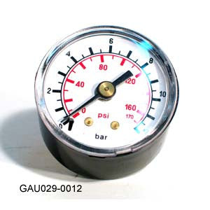 Pressure Gauge, Air, 0 -12 BAR, 1/8 BSP/Tuttnauer Part: GAU029-0012