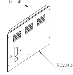 Rear Panel for Tuttnauer Autoclaves 2340E, 2540EA, EZ9 or EZ10  Part: RCV240-0012
