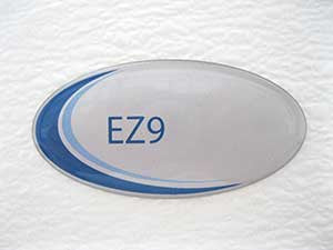    Label, Door Blue Oval - Tuttnauer EZ9 Autoclave Part: LAB048-0285