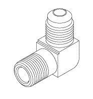 Elbow Fitting (1/8" MPT X 1/4" SAE-45deg) For Midmark - MIF245