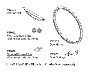  Door Gasket, PM Kit for the M11, M11D Autoclave  - MIK080 (OEM Part: 002-0504-00)
