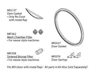    Gasket, PM Kit Midmark M9, M9D (w/Flap) Part: 002-0361-00/MIK158