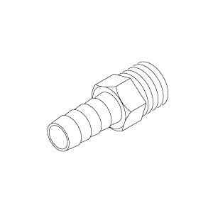 Fitting, Barb - 3/8 Male, Midmark M9/11 Part: 014-0347-00/RPF763