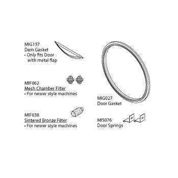 Gasket, PM Kit Midmark M9, M9D (w/Flap) Part: 002-0361-00/MIK158