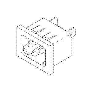 Receptacle, Snap-In AC Midmark M9/11 Autoclave Part:015-0639-00/RPR290