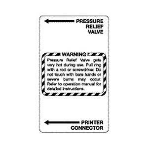 Pressure Valve Warning Label for Midmark/Ritter M9 and M11 Sterilizers - MIL260