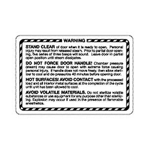 Label, Safety Warning Midmark M9/M11 Autoclave Part:061-0381-00/MIL261