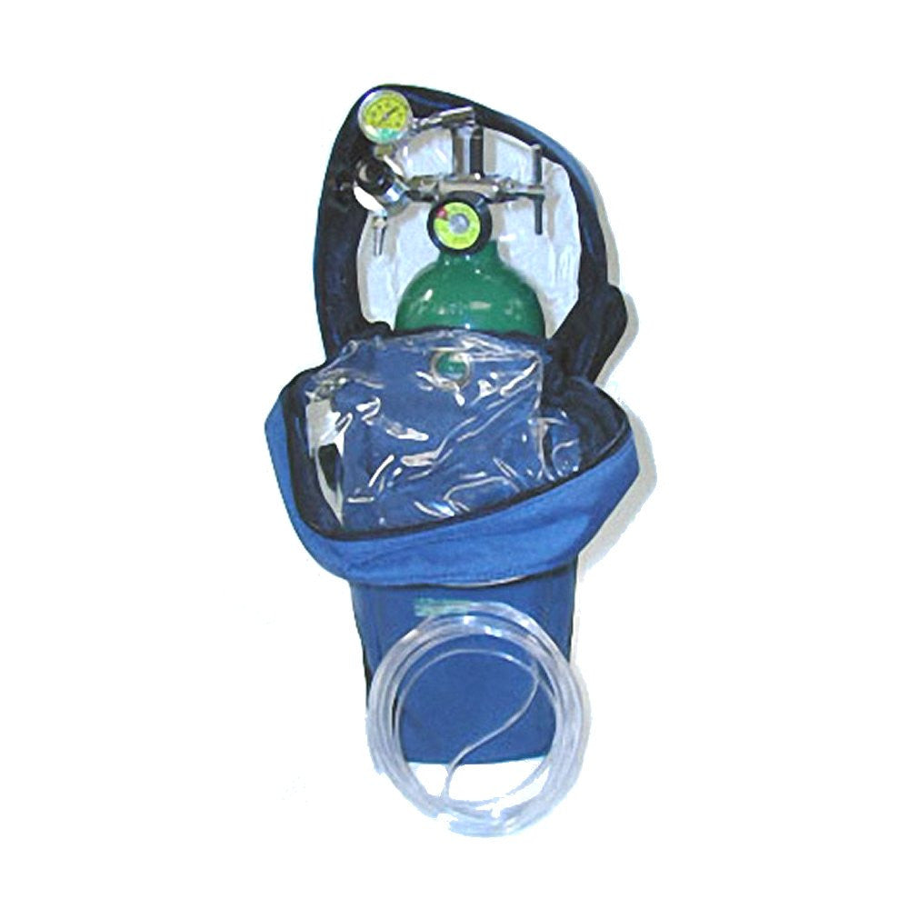Mada D Oxy-Uni-Pak Portable Oxygen Kit-Adjustable Mini Regulator-Shoulder Bag - 1515E