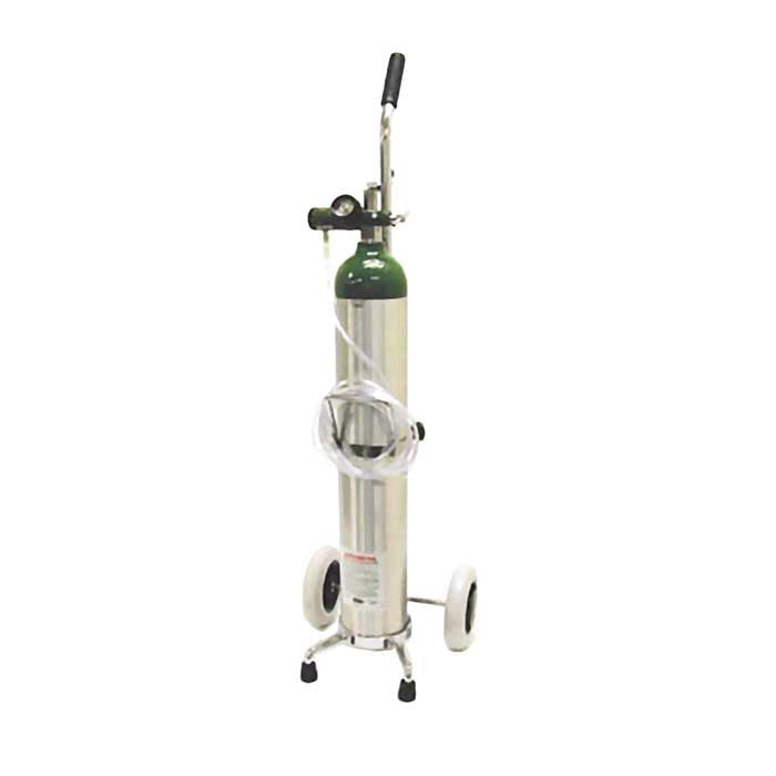 Mada E Oxygen Kit -1/2-15 LPM Mini-Click Regulator-Cart - 1616A-15E