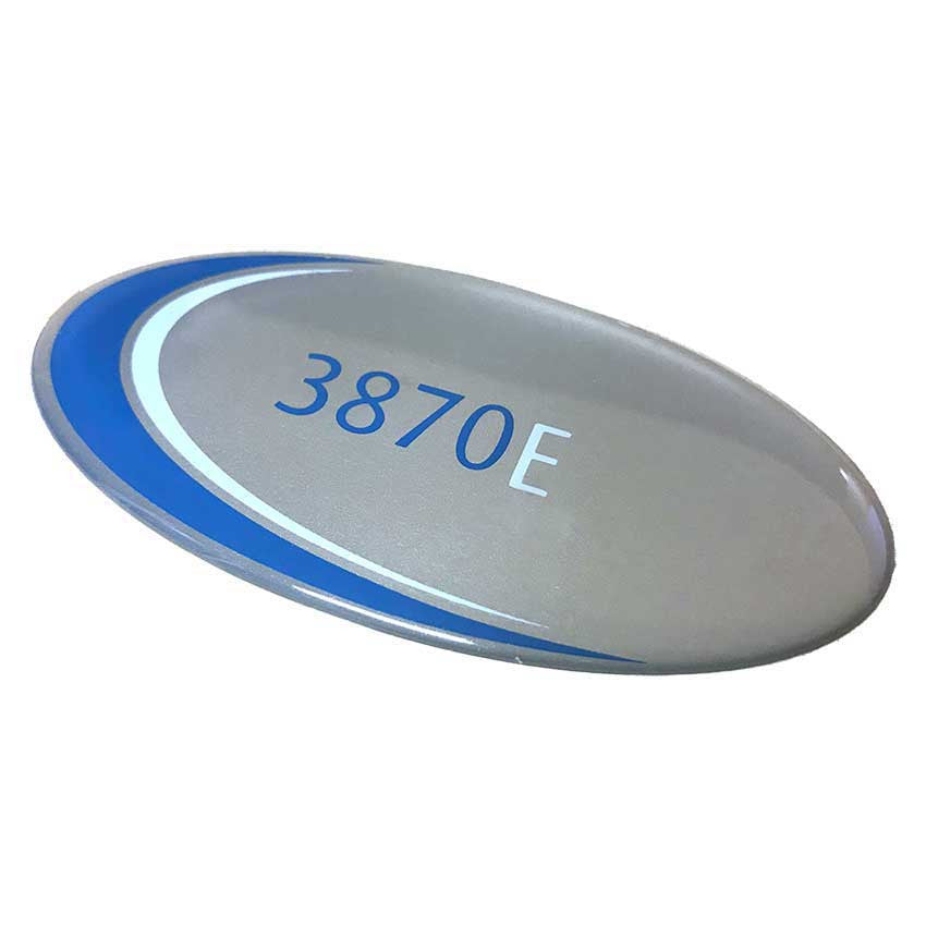 Door Label, 3870E, Blue Oval/Tuttnauer Autoclave Part: LAB048-0233