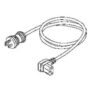 Autoclave Hospital Grade Power Cord, 13A @ 125V, Down Angle, 8 Ft - RPC788