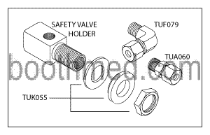 Holder, Safety Valve - Tuttnauer Autoclave Part: CT841020/TUH032