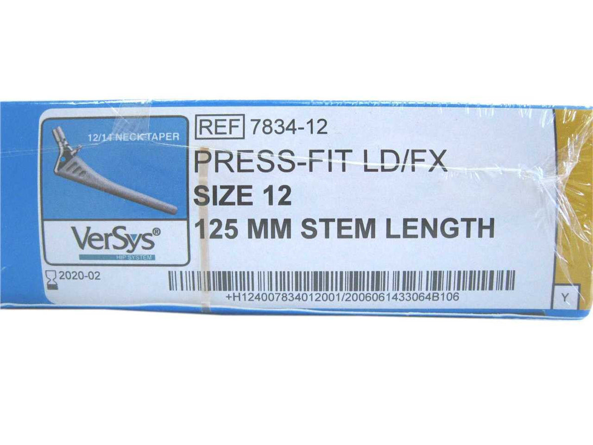    Versys Hip System, Femoral Stem, Press Fit LD/FX, Size 12 - 7834-12
