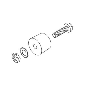 Foot, Rear Rubber Assembly Amsco/Steris Eagle 10 Autoclave Part:AMF180