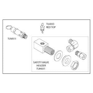 Kit, Safety Valve Holder Kit 37 PSI For Tuttnauer Autoclaves Part: TUK053