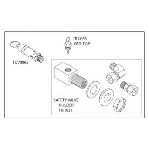 Kit, Safety Valve Holder 40 PSI For Tuttnauer Autoclaves Part: TUK077