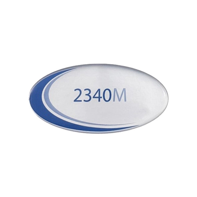 Label, Door Blue Oval For Tuttnauer 2340M Autoclave Part: LAB048-0289