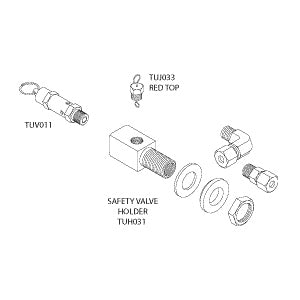 Valve, Safety Holder Kit 37 PSI For Tuttnauer Autoclaves Part: TUK053