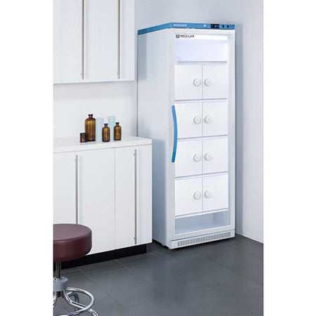 Accucold -15 Cu.Ft. Upright Laboratory Refrigerator - Lockers Full View 