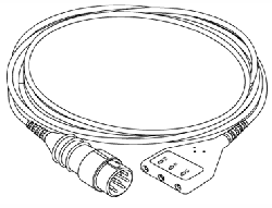 3-LEAD SHIELDED CABLE for HEWLETT PACKARD43200A Defirbrillat