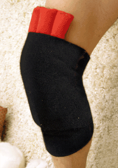 Angora Knee Warmer with Heating Pocket (M) (Black) - AN-1972-B