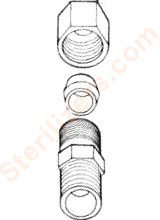 Midmark Ritter M7 Sterilizer - Male Connector 3/8 x 1/4