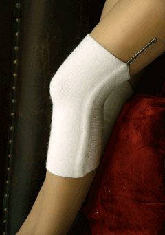 Angora Knee Warmer with Stays (XXL) (White) - AN-1905
