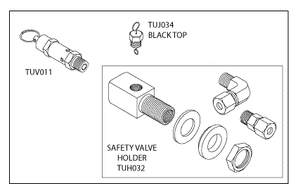 safety valve holder kit (37 psi) for tuttnauerÂ®
