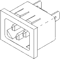 Snap-In Ac Receptacle - 015-0639-00