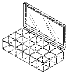 18-compartment storage case for accessories and supplies