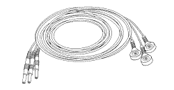 3-LEAD WIRE SET for HEWLETT PACKARD43200A Defirbrillators