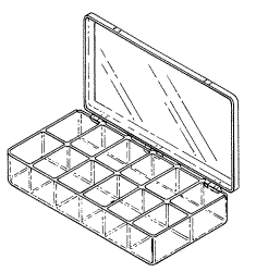 12-compartment storage case for accessories and supplies