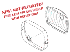 Reflector With Free Lens Splash Shield - ADR185