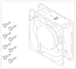 Cooling Fan (115V) - 41060 (Air Techniques)/SEA95535 (Apollo)/3-08-0578-10 (MDT McKesson)/5451400 (DentalEZ)/JA5445100 (Jun-Air)/CF-115 (Tech West/Turbine, Ind.)/65995000(Midmark)/2696(DCI)