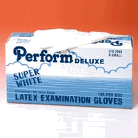 GLOVES LATEX EXAM SM PERFORM DELUXE - 3182082